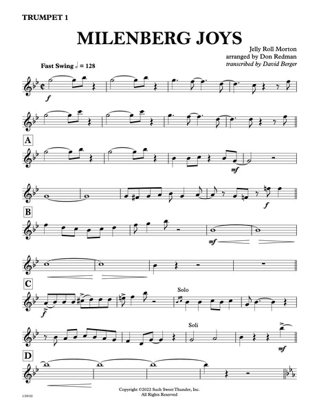 Milenberg Joys (Don Redman Arrangement)