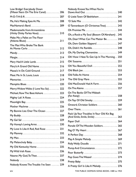 The Public Domain Songbook