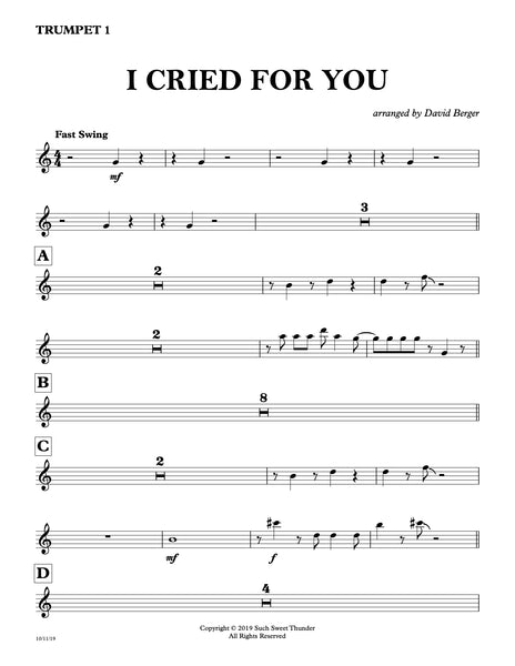 I Cried For You